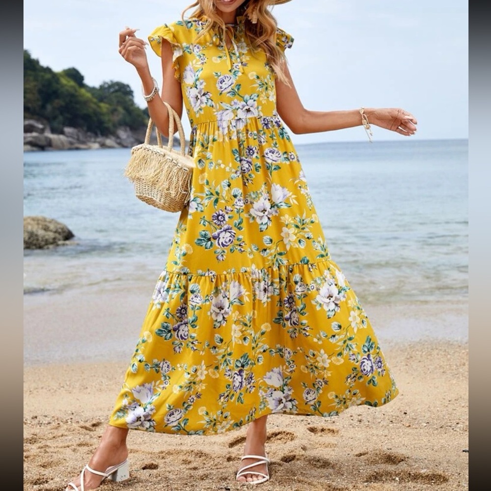 SHEIN Emory Rose floral maxi dress